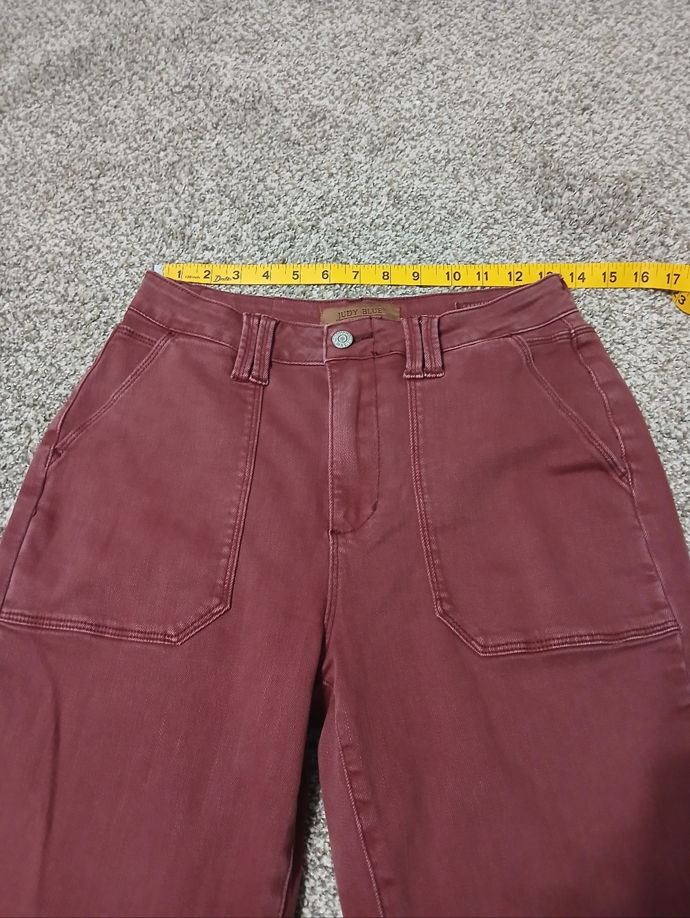 Judy Blue High-Rise Straight Leg Pants in Burgundy - Picture 10 of 16